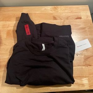 Oversized black lululemon crew